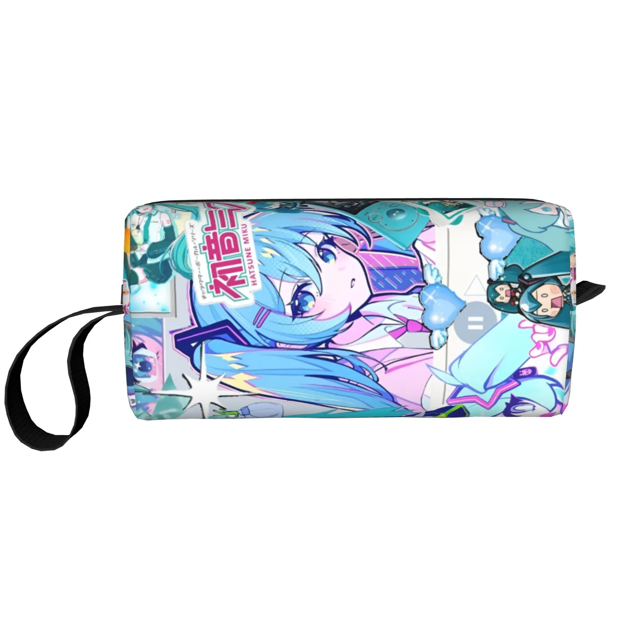 

Custom H-Hatsunes Makeup Bag Women Travel Cosmetic Organizer Fashion Mikus Y2k Cartoon Movie Storage Toiletry Bags