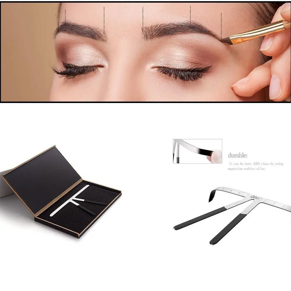 Kit de Marqueur de Microblading de Sourcils avec Stylo de Retrait de Règle, pour Maquillage Semi-continu