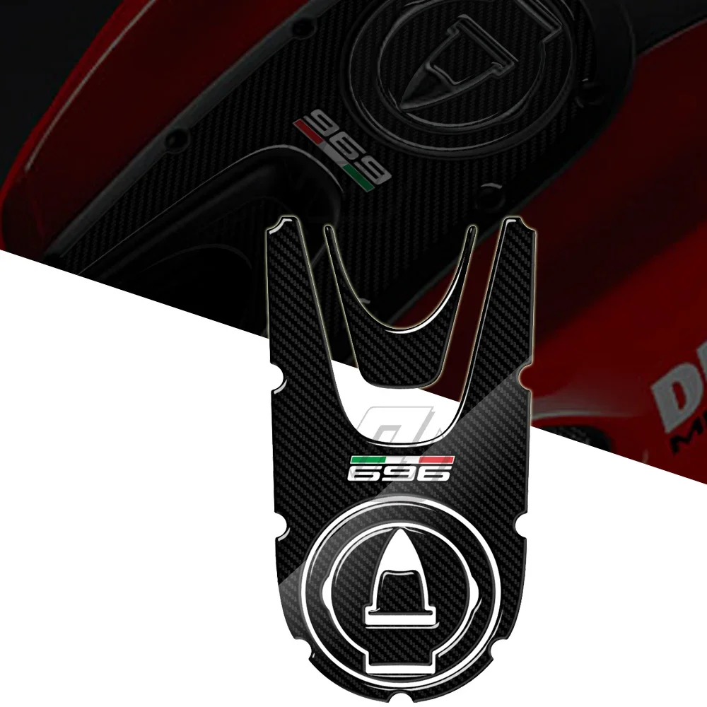 

3D Carbon-look Motorcycle Fuel Gas Cap Stickers Tank Pad Protection Case for Ducati Monster 696 2008-2014