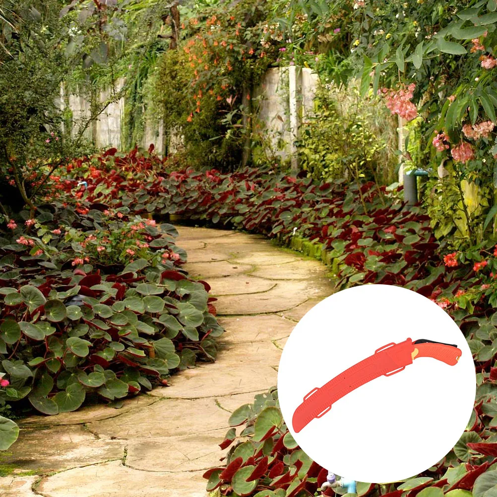 

1pc Pruning Saw Woodworking Garden Tool Plastic Handle Three-Side Serrated Blade Rust-Resistant Portable For Branch Trimming