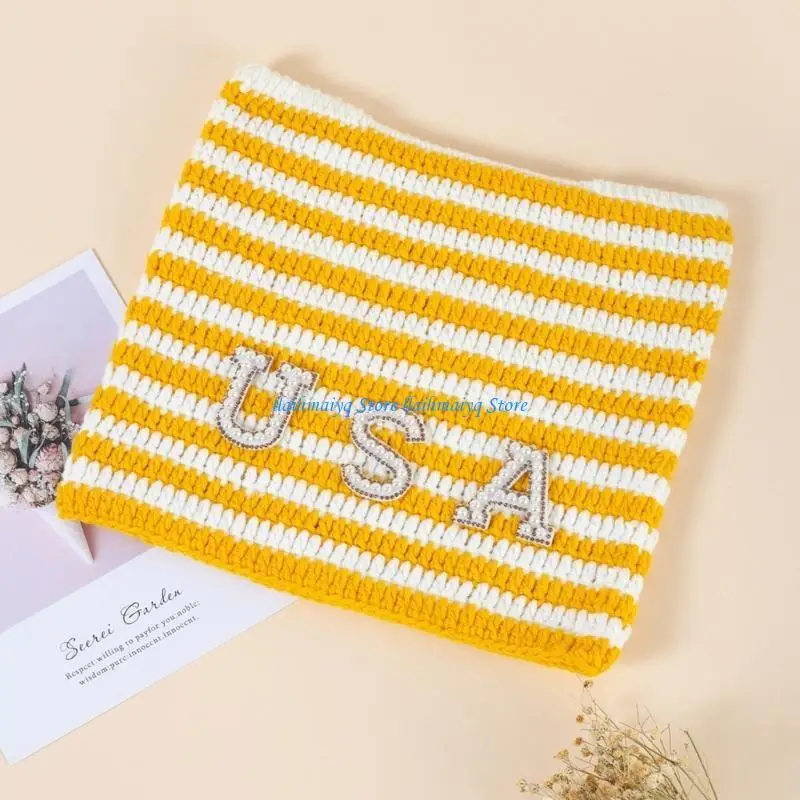 

573B Women Ear Hat Warm Ear Protector Hat with Bowknot Decor Girls Handmade Hat