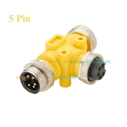IP67 Mini-Fast 7/8"-16UNF T-Verteiler Mini-Change 6-poliger Stecker auf Buchse Industrieller Rundsteckverbinder für DeviceNet Profibus – Detail 4