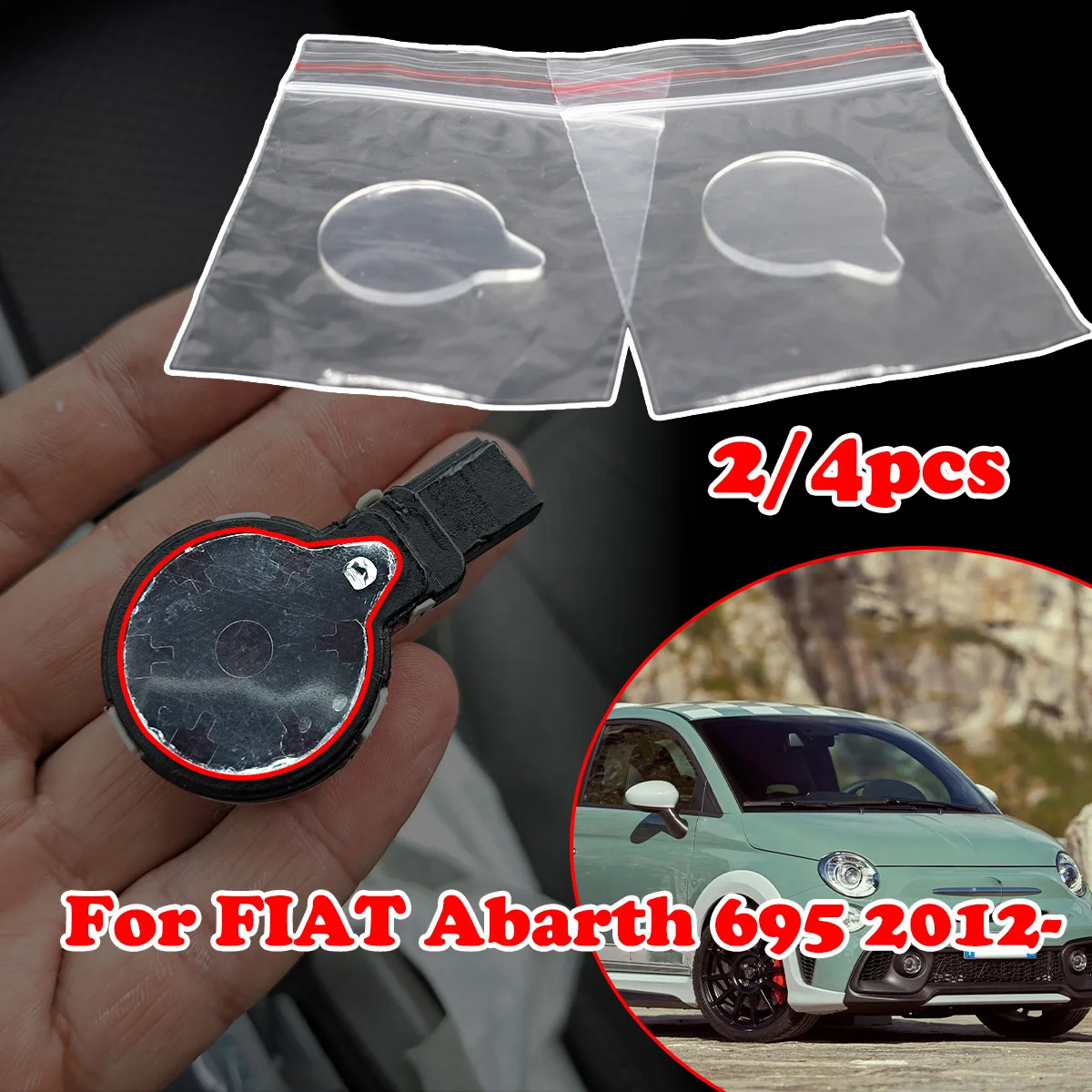 

Car Rain Light Sensor Gel Pad For FIAT Abarth 695 2012 2013- Adhesive Film Silicone Cushion Windscreen Chip Repair Kit Fix Tape