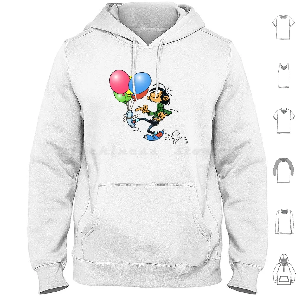 Gaston Goof Hoodies Long Sleeve Guus Lagaffe Flater Guust Veronica Andre Magazine Cartoon Strip Boek Book Dutch