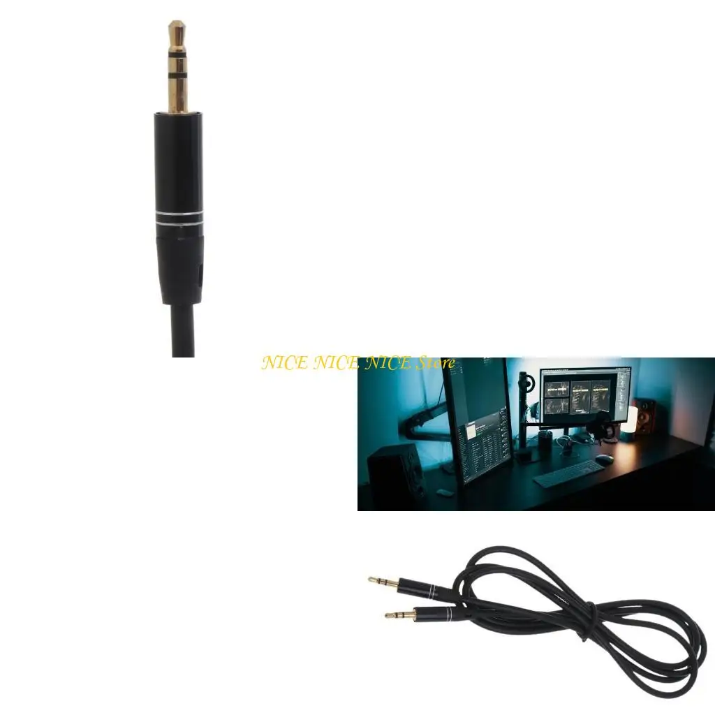 

2,5 мм стерео мужского до 2,5 мм мужской 3 -полюсной штекер Aux Aux Plicel Cable 7,8 ''/39 Длина для наушников