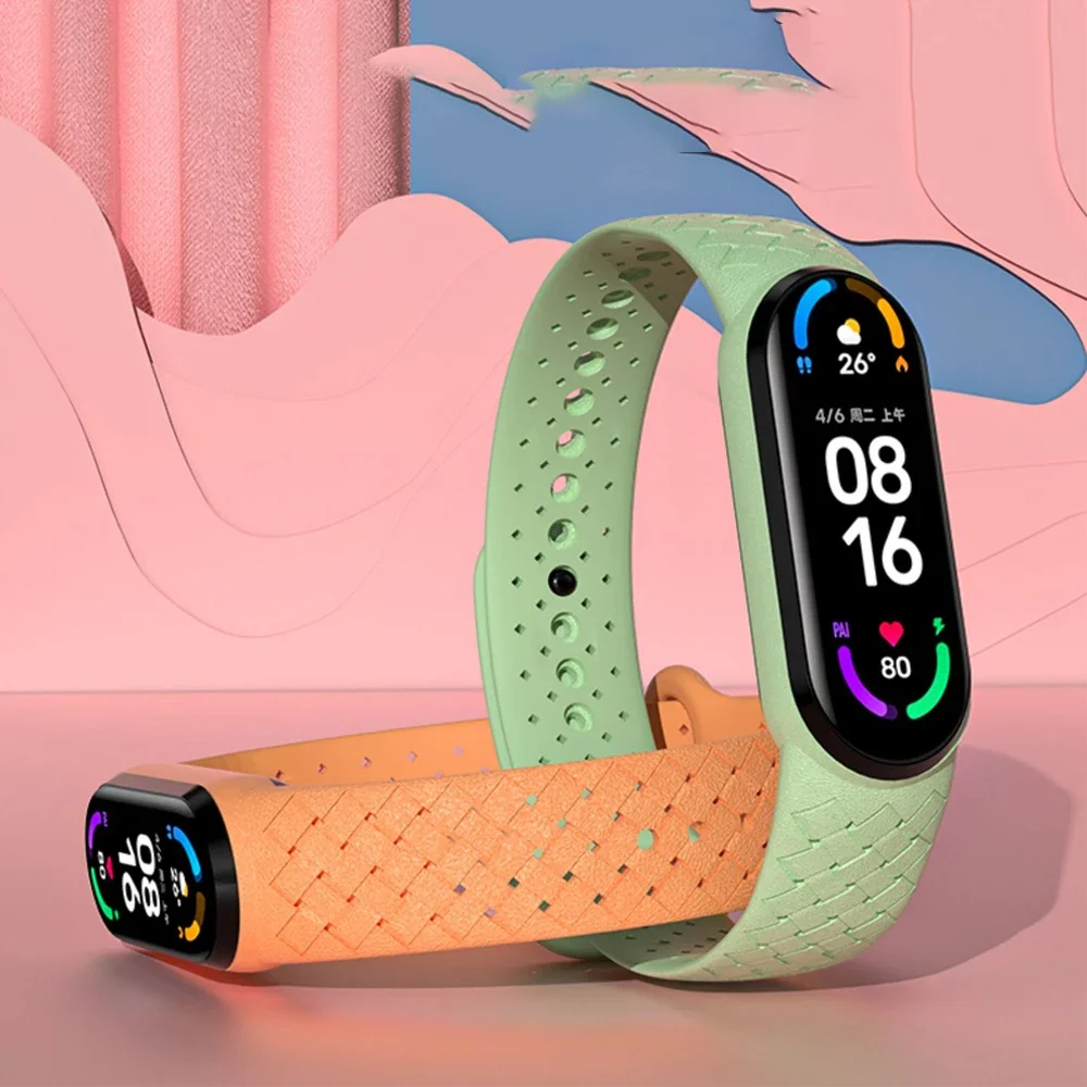 Strap For Xiaomi Mi Band 7 NFC smart Wrist Replacement Miband Sport bracelet Air-hole Correa mi band6 5 4 8 3 Silicone watchband