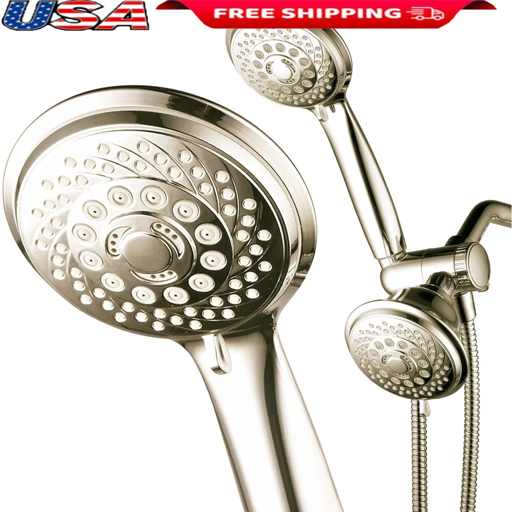 

28-позиционная трехсторонняя насадка для душа и ручной комбинированный с противоповоротным переключателем. 4-дюймовые модели потока воды на лице без инструментов.