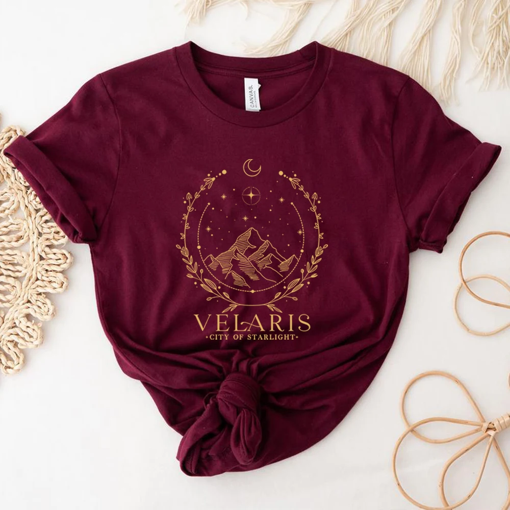 Velaris Tshirt Velaris City of Starlight Shirts The Night Court Shirt SJM Merch ACOTAR Shirts Unisex Short Sleeve Tops