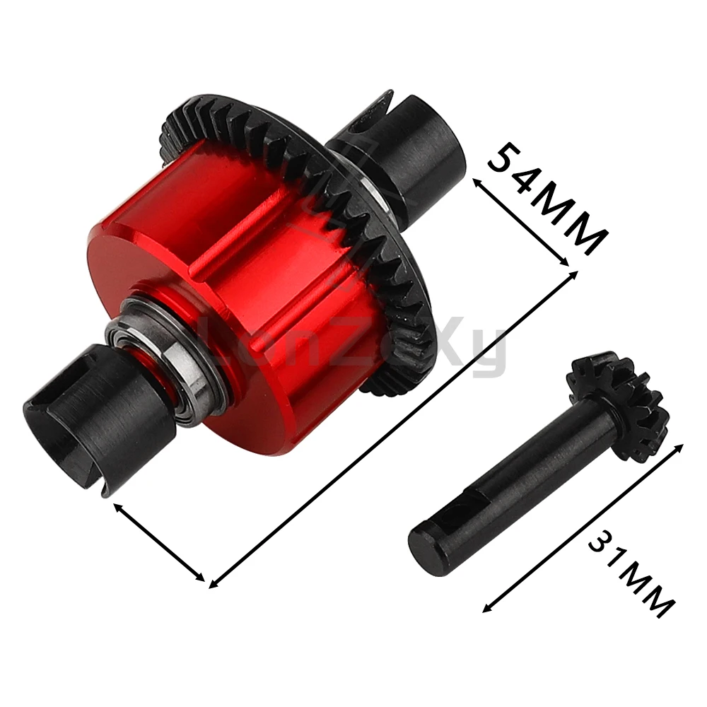 Meccanismo differenziale ingranaggi in metallo 43T/11T con copertura in lega di alluminio per Losi LMT 1/8 RC Monster Truck upgrade Parts