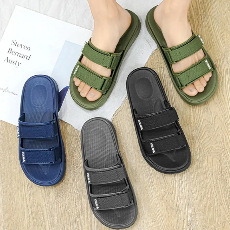 House Slippers Cloud Men Clog Flip Flops Male Thick Flat Platform Non Slip Hole Summer Eva Sandals Indoor Beach Slides Shower