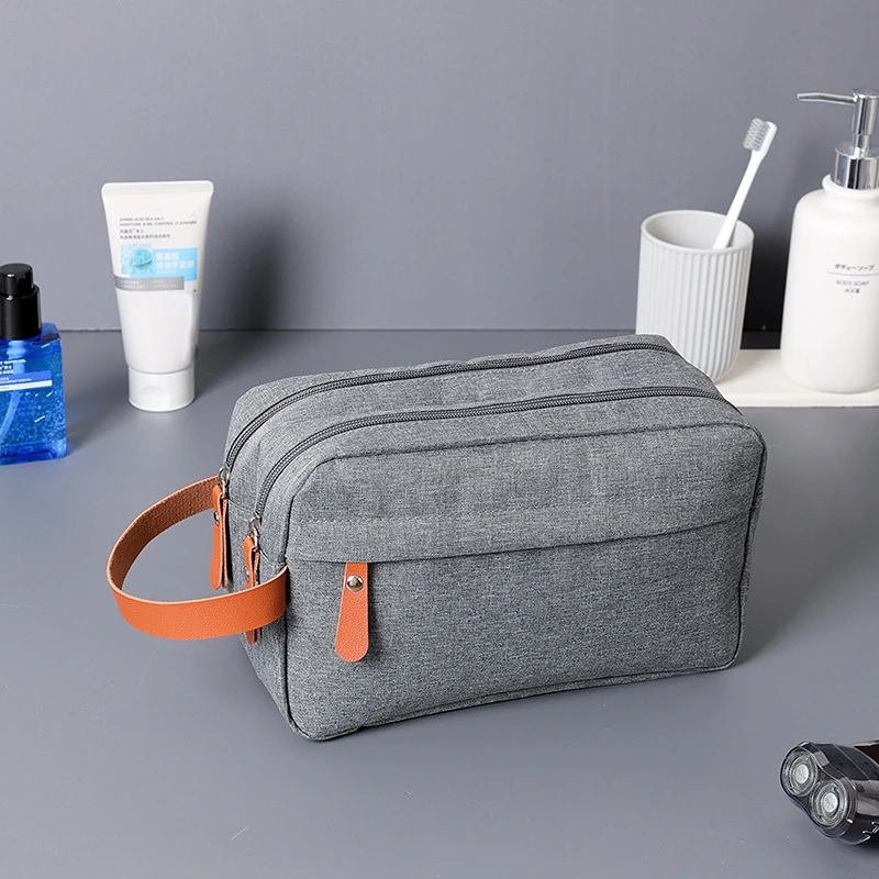 Men's Toiletry Bag Travel Portable Skin Care Product Storage Bag Hand Out Difference Double Layer Moisture-proof Cosmetic Bag