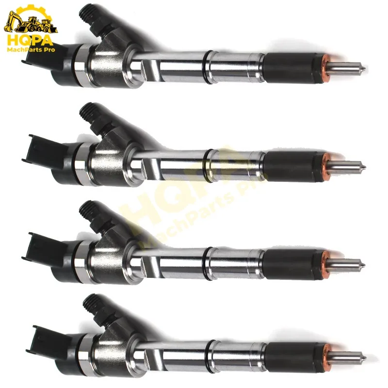 

5801376566 0445110457 5801470098 4pcs Fuel Injector For New Holland Perkins Iveco F5H Excavator