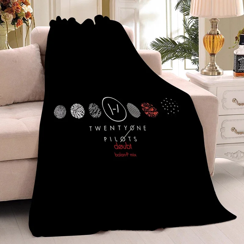 بطانية قيلولة T-Twenty One P-Pilots شتاء دافئ سرير الركبة الصوف التخييم مخصص رقيق البطانيات الناعمة الملك الحجم ستوكات الفراش