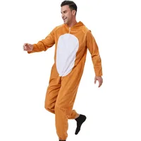 New Christmas Elk One-piece Suit Couple Men and Women Funny Party Stage Props Bar One-piece Pajamas Adult Onesie - Image 2