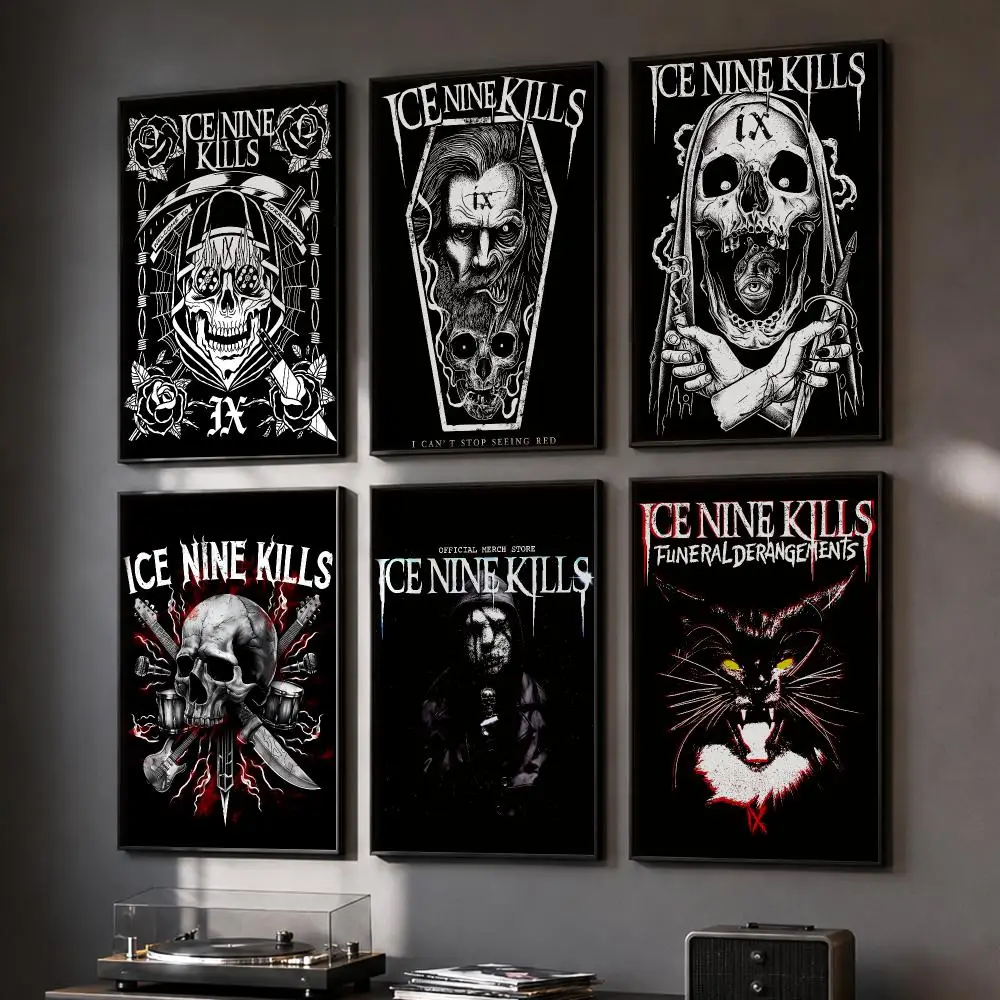 Band I-Ice Nine Kills Painting Calligraphy Canvas Poster Set Wall Artwork Prints for Bedroom Living Room Home Decor Gift