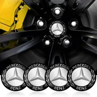 4Pc Car Wheel Hub Center Cap Sticker Metal Emblem Sticker For Mercedes Benz W205 W177 W212 W213 W221 W220 W176 ML G63 E63 GT AMG