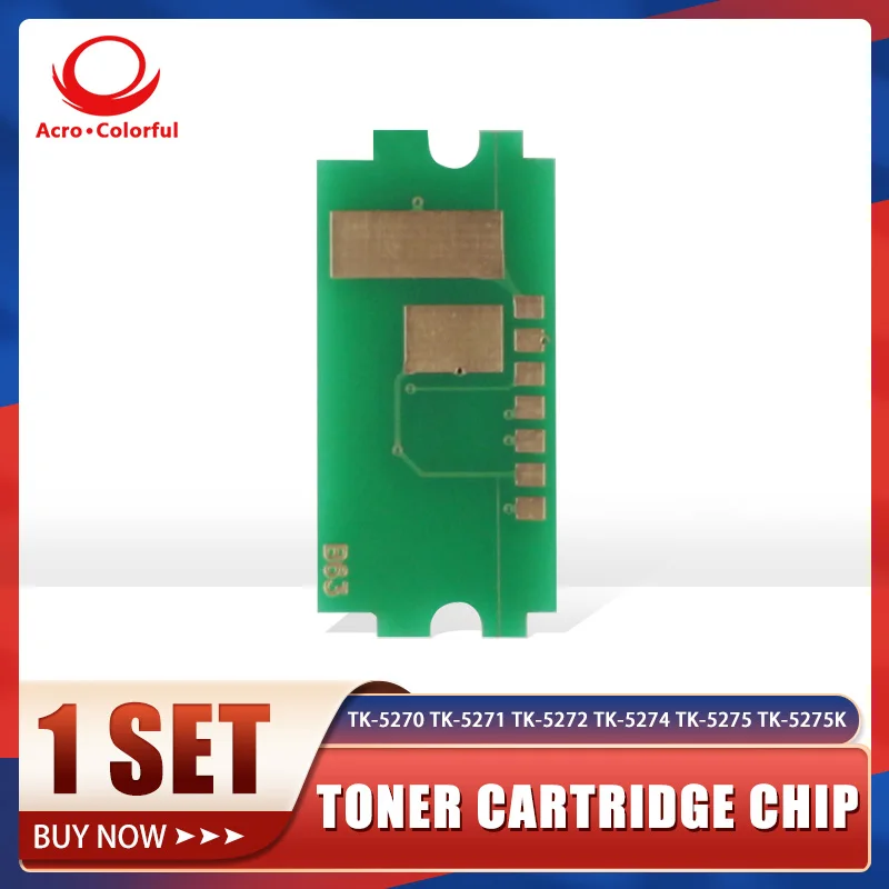 1 Set Compatible TK-5270 TK-5271 TK-5272 TK-5274 TK-5275 TK-5275K Toner Chip For Kyocera ECOSYS P6230cdn Cartridge