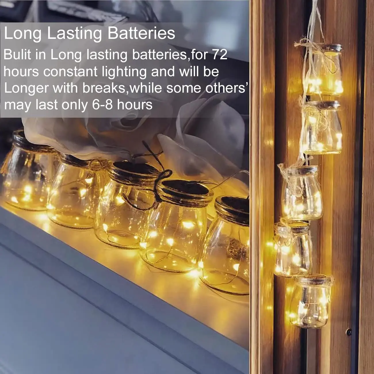 Battery Powered Fairy Lights, Silver Copper Wire, Bateria Powered Decorações, Festa de Casamento, Halloween, Decoração de Natal