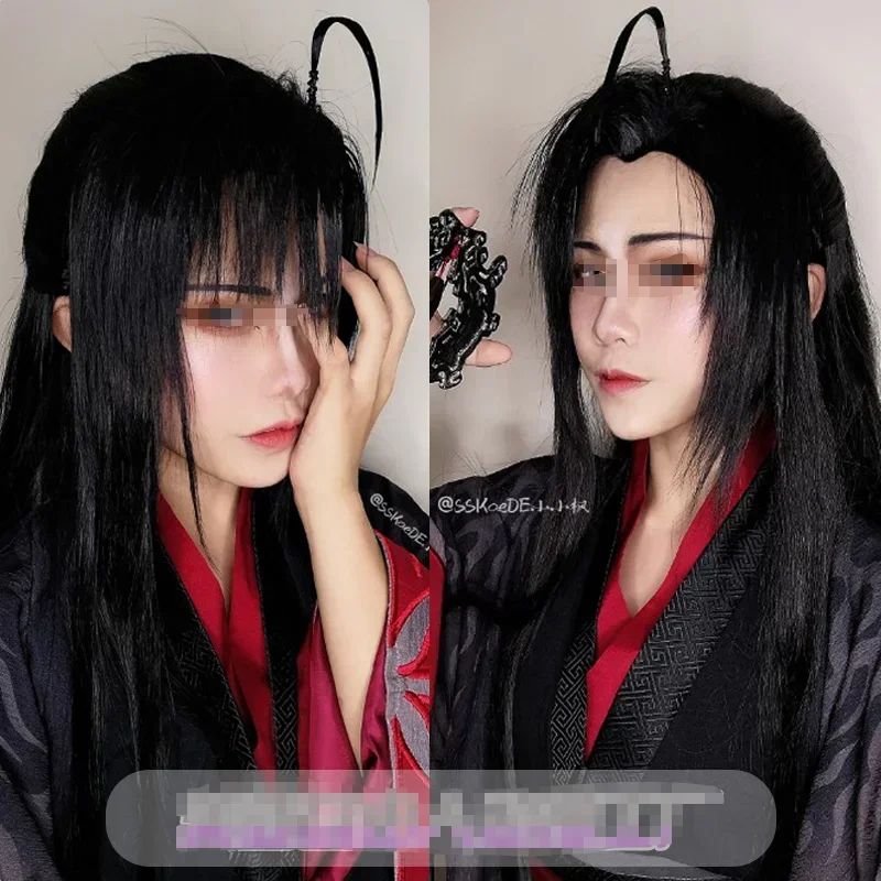 Mo Dao Zu Shi Grandmaster of Demonic Cultivation Wei Wuxian Cosplay Wig Heat Resistant Synthetic Hair Costume Wigs Wig Cap