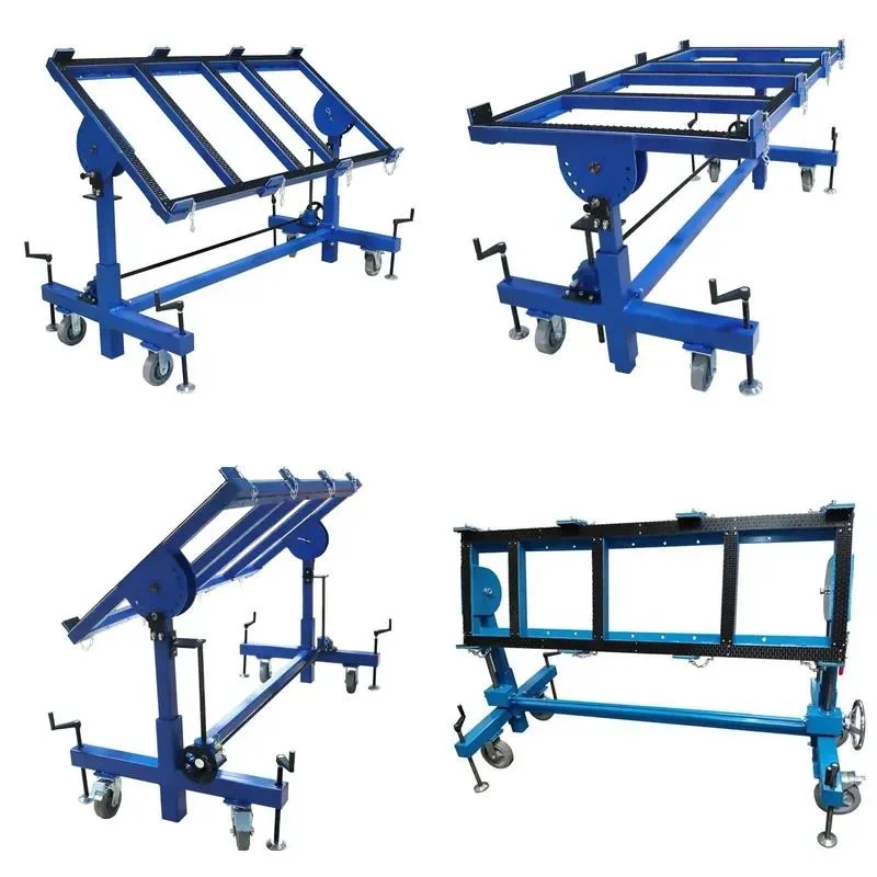 Heavy Duty Adjustable Steel Table for Granite Stone Processing and Hole Cutting
