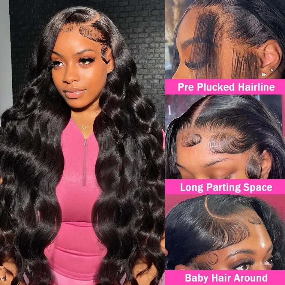 HD 13X6 13X4 Body Wave Lace Front Human Hair Wigs 5x5 Glueless Wig Brazilian Water Wave 13x4 Lace Frontal Wig For Women