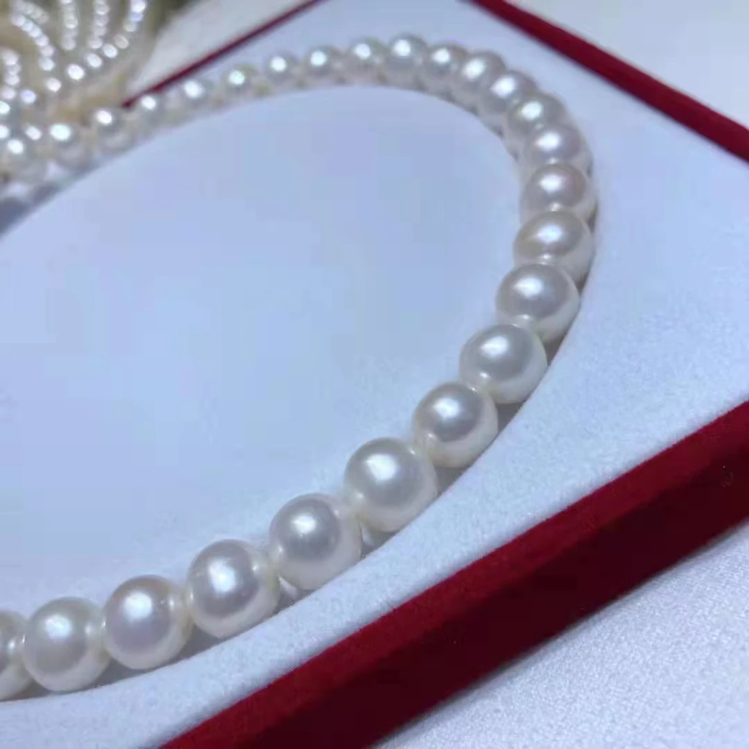 SGARIT خمر نمط 11-12mm قلادة لؤلؤ المياه العذبة حار بيع الأزياء والمجوهرات مع شكل الكرة