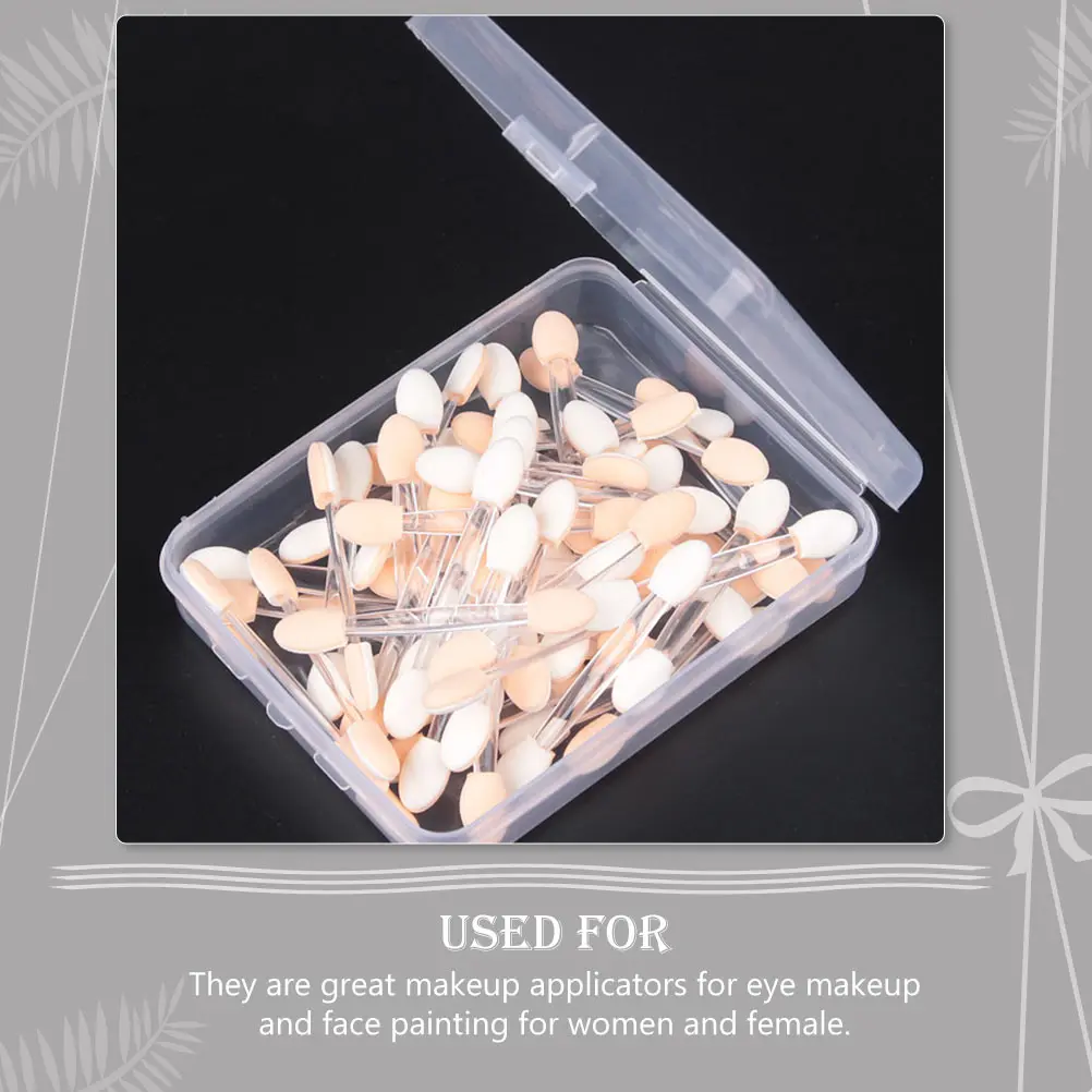 120 szt. Wygodne w uchwycie szminki do powiek w mini rozmiarze, mocne klejenie, dwustronne pędzelki do makijażu oczu, profesjonalne.