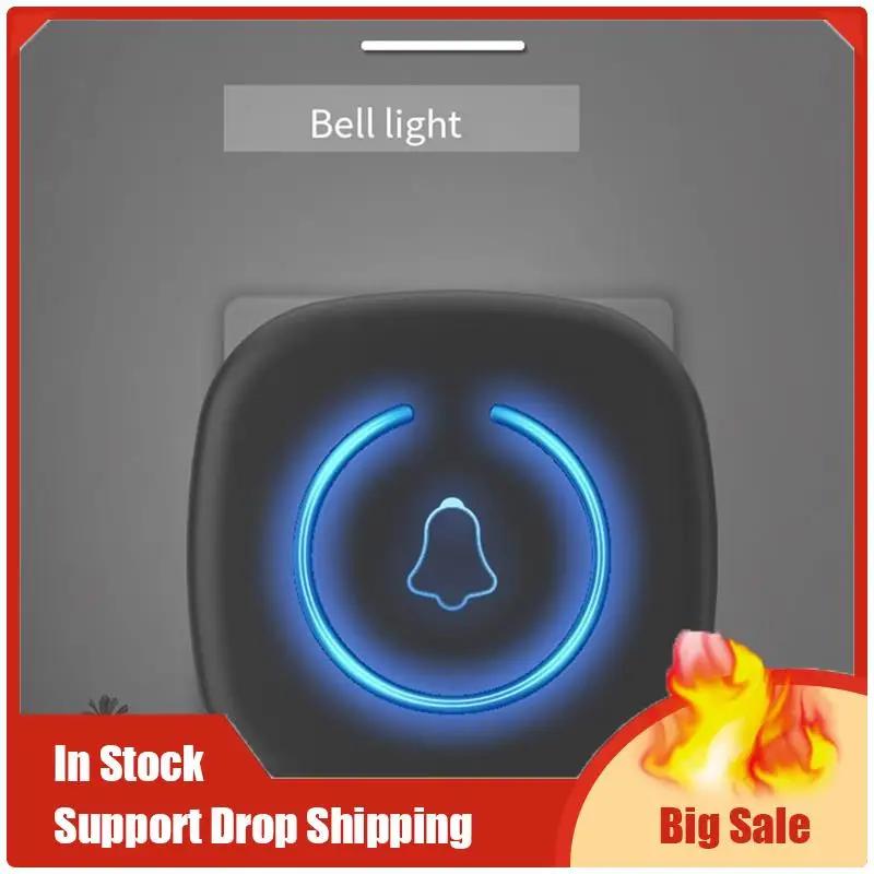 Top Deals Wireless Doorbell Intelligent Welcome Door Bell 300M 60 Songs Melodies Home Smart Doorbell
