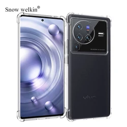 For Vivo X Note Case Airbags Buffer Full Protection Case For Vivo X80 Pro Lite Case Clear Soft TPU Shockproof Back Cover