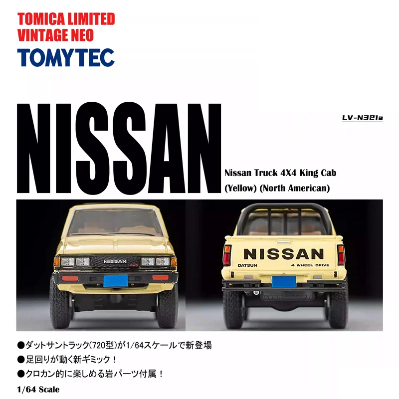 Takara Tomy Tomytec 1/64 TLV-N320a/321a Nissan Truck 4X4 Datsun Truck 4wd King Cabine Ad Alloy Speelgoed Motor Giest Metalen Model Cadeau