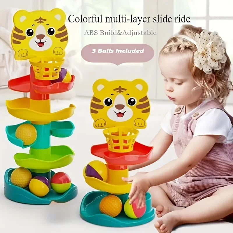 Interactieve ballentoren voor jongeren - Educatief speelgoed met rollende ballen en druppelmechanisme - Duurzaam ABS-materiaal