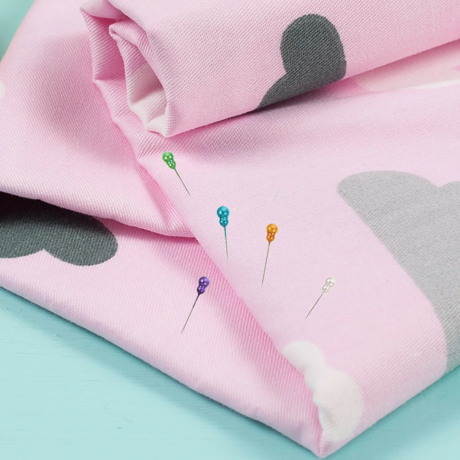 

200pcs Pearl Head Straight Sewing Fabric Quilting Pins For Crafts Reusable Push Pins Diy Decoration Storage Case Included For