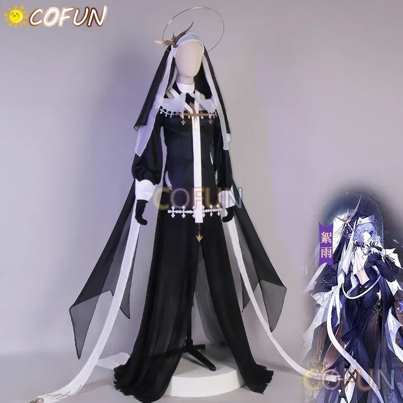 

COFUN Arknights Whisperain женское платье монахини косплей костюм Cos игры аниме вечерние униформа Хэллоуин играть ролевая одежда одежда