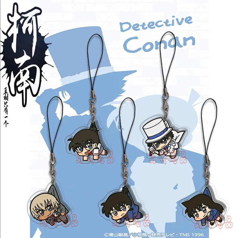 Detective Conan Chibi Acrylic Keychain Bag Pendant for Toru Amuro Shinichi Kudo Collection Creative Anime Merchandise Keychain