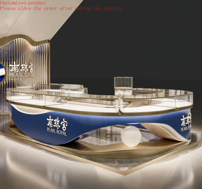 

Jewelry Store Design Custom Jewelry Showcase Display Interior Luxury Glass Display Customized Furniture Jewelry Kiosks for Mall