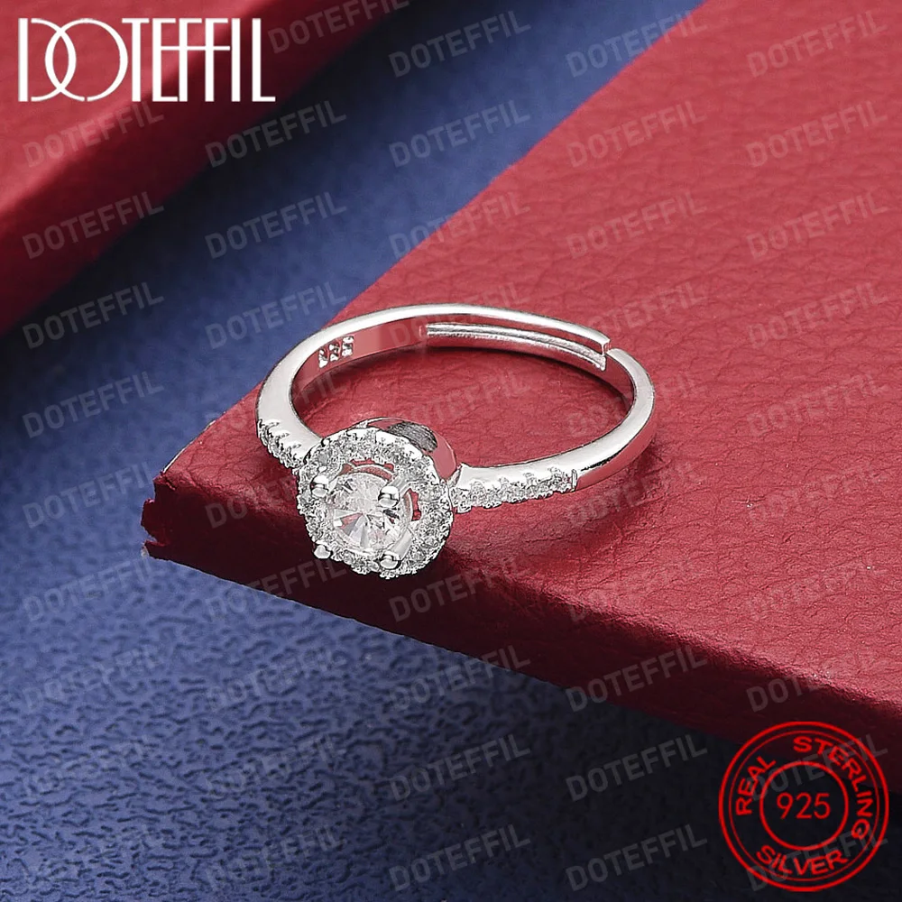 

Кольцо из стерлингового серебра 925 пробы с кристаллами ААА для женщин, модное свадебное обручальное кольцо, очаровательные ювелирные изделия