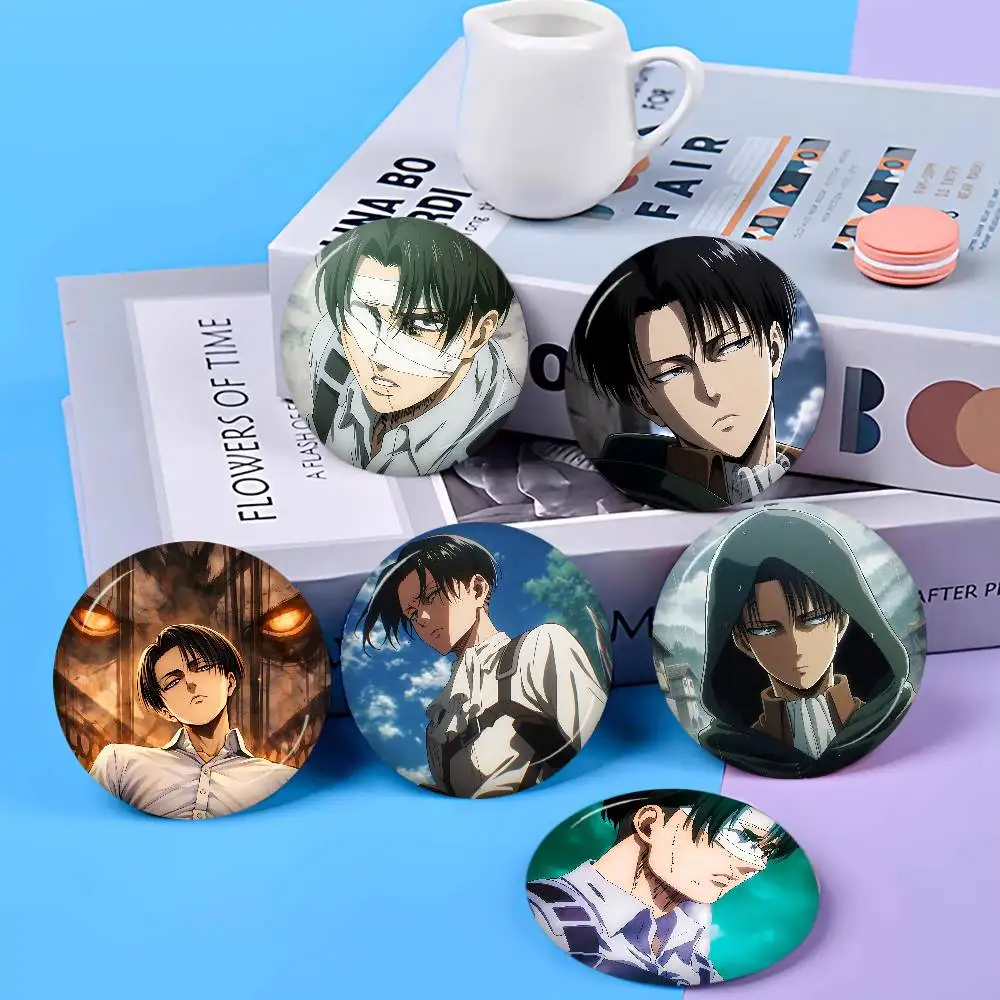 Hot Anime Character Levi Ackerman Series Pins Funny Badge Interesting Cartoon Animals Brooches Backpack Clothes Gift Accessory