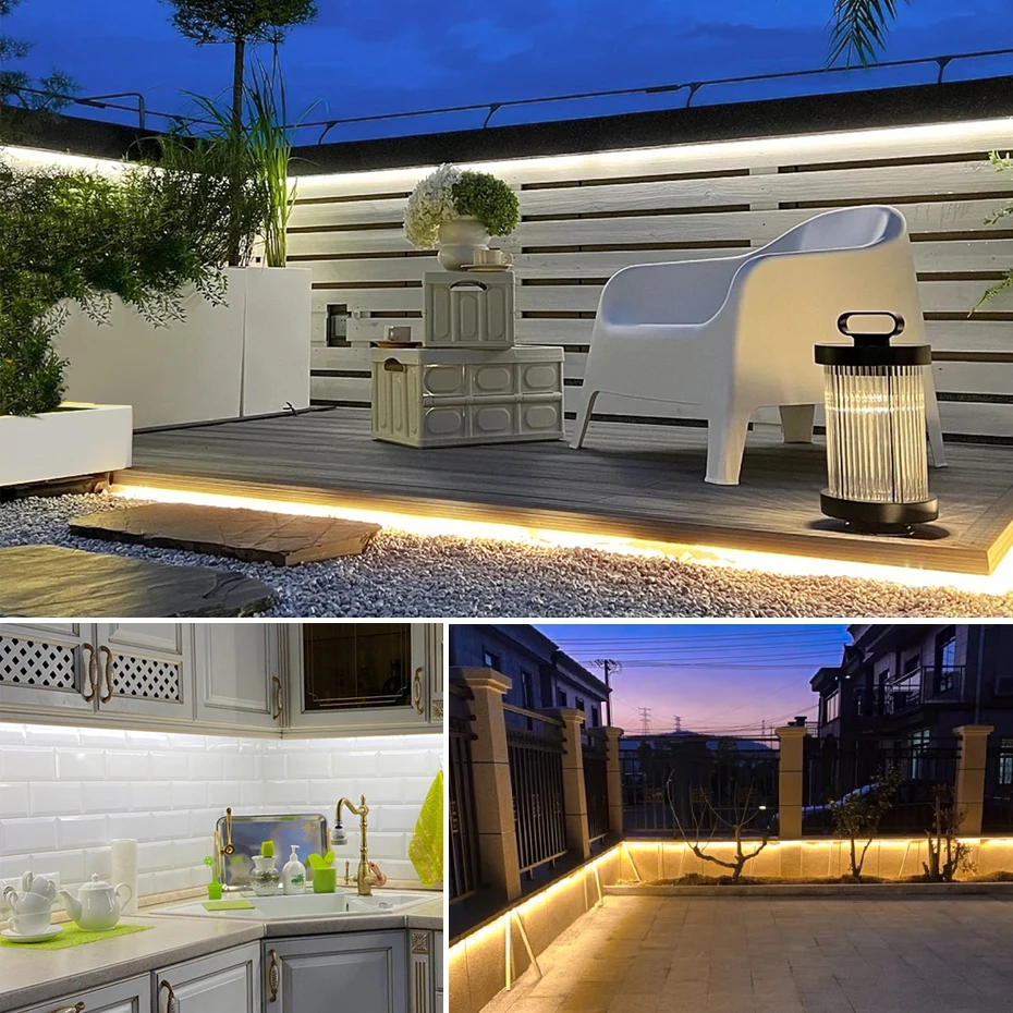 220V 110V Outdoor Waterproof COB LED Strip Light 288LEDs/M High Lumen 30M 20M For Garden Yard Villa Swimming Pool Billboard Deco