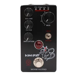 MOSKY King Rat Guitar Effects Distortion Electric Guitar Effects 4 Selector Buttons for Guitar Bass Overdue Accessories