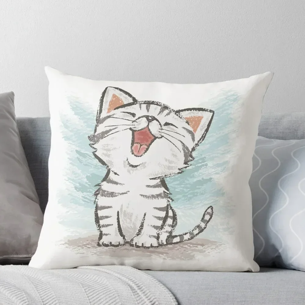 

American Shorthair happy Throw Pillow Sofas Covers Decorative Cushion Cover Room decorating items pillow