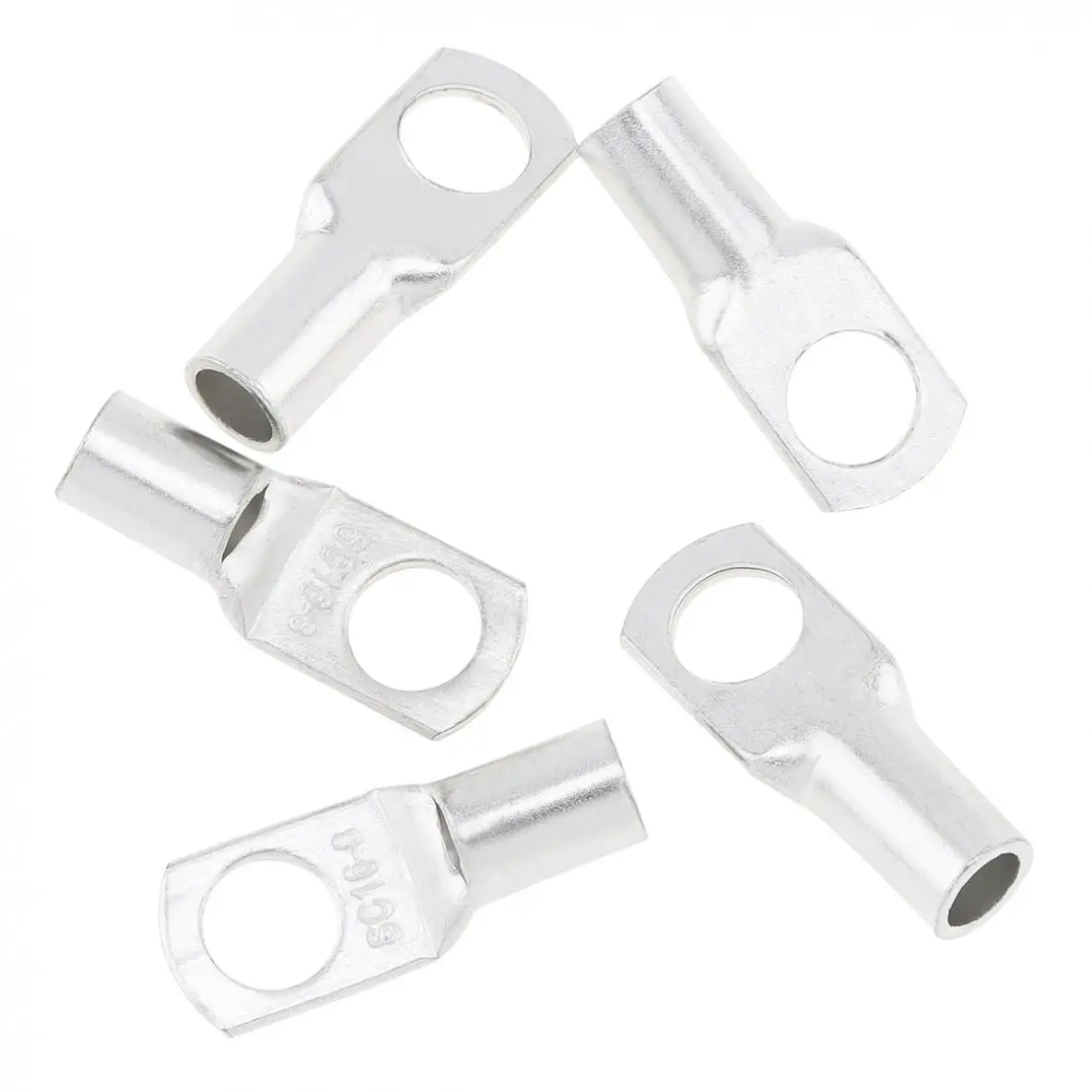 60ชิ้น/ล็อตทองแดง Bolt Hole Cable Lugs ทองแดงจมูกลวดตัวเชื่อมต่อ Crimped บัดกรีเทอร์มินัลชุดสำหรับ Crimped/บัดกรี