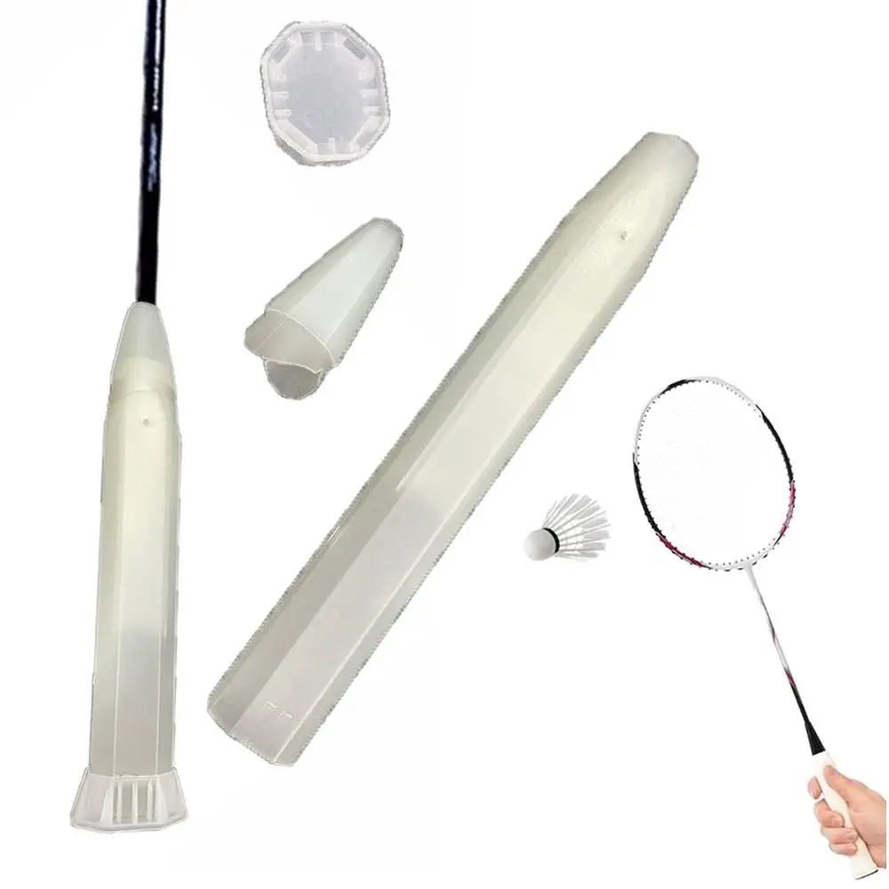 Transparent Sealing Cone Shockproof Shock Absorber Badminton Racket Grip Damper Cover Racquet Suspension Handle