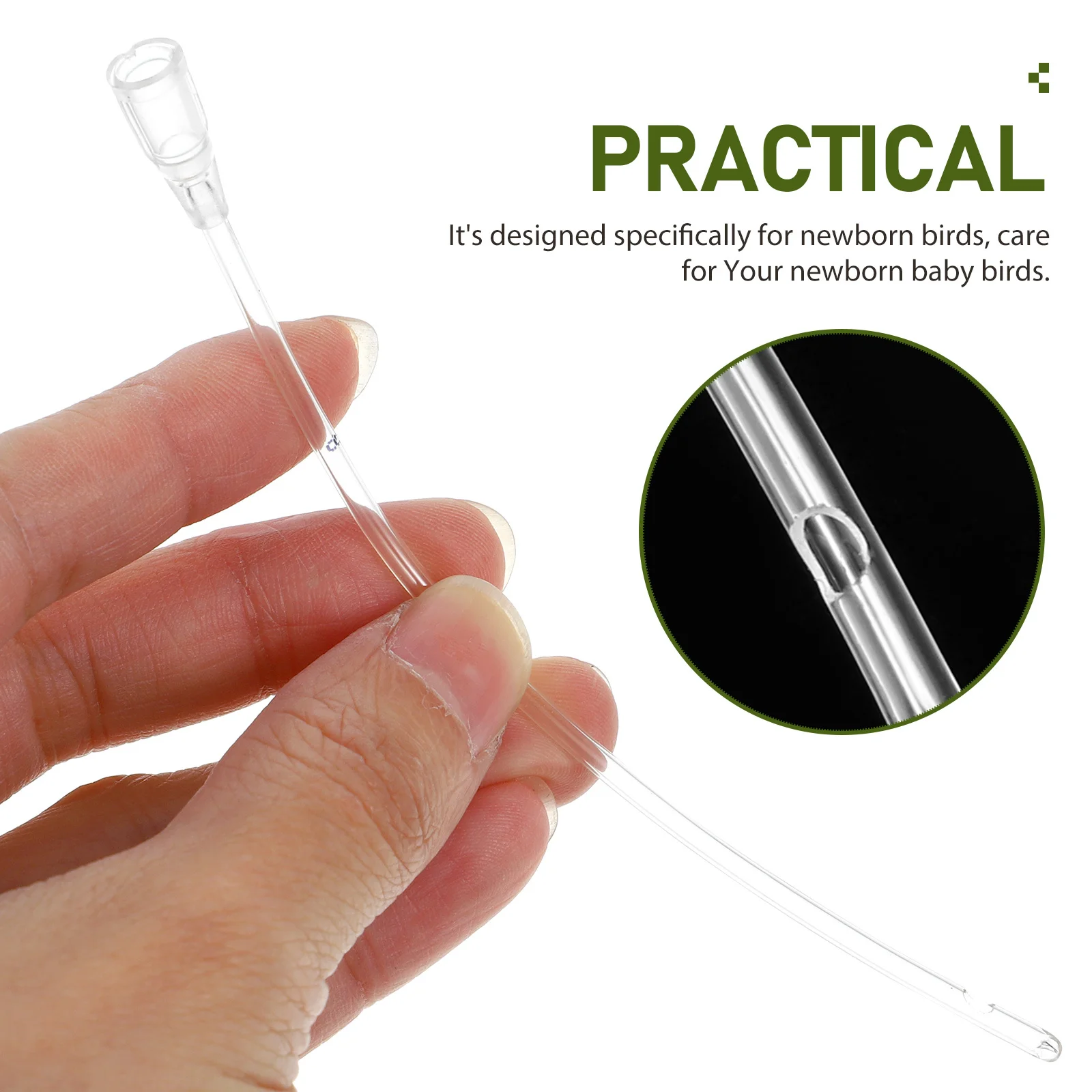 

5Pcs Birds Feeding Tool Plastic Hose Baby Birds Feeder Parrot Feeding Device Transparent Pet Supply Parrot Food and Water Feeder