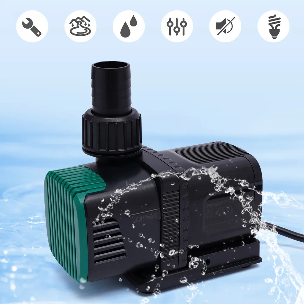 

Bymaocar 1500L/H 12 Gears Submersible Water Frequency Conversion Pump Brushless Motor Multifunctional 3 Sizes Outlet Connectors