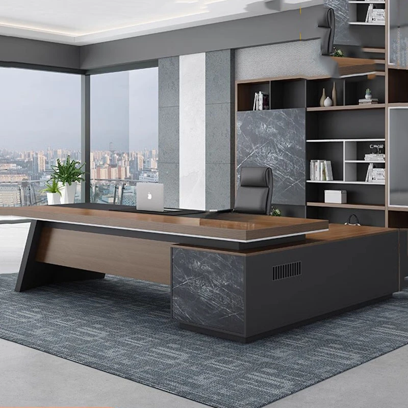 Writing Office Desk Conference Study Work Reception L Shaped Office Desk Standing Study Scrivania Con Cassetti Home Furniture