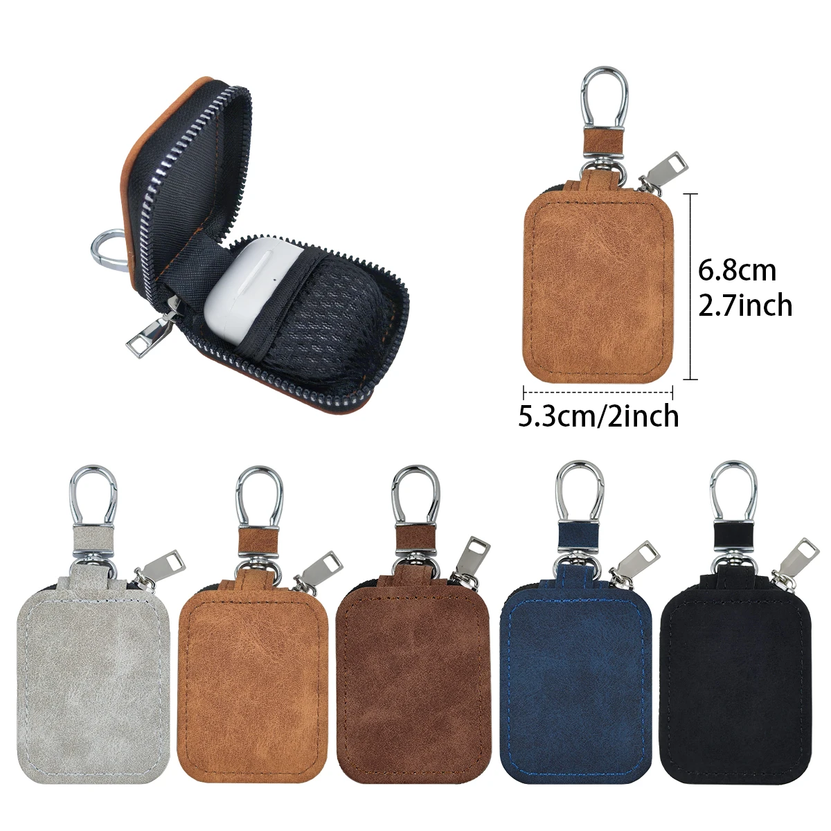 

Suitable for AirPods wireless headphones cases, universal storage bags with keychains, and cases for wired headphones