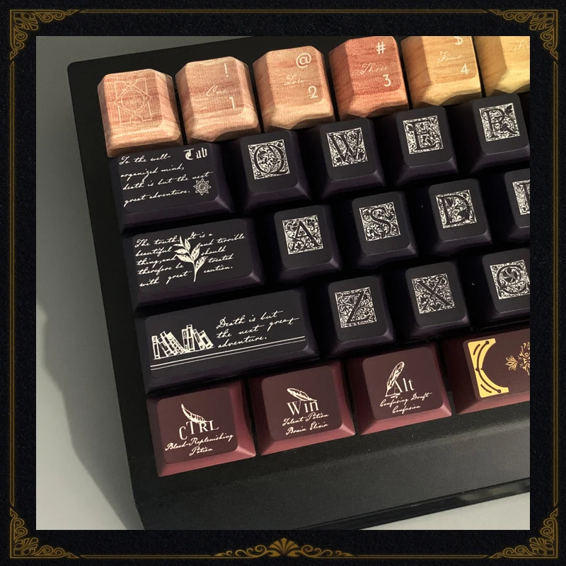 Mysterious Spell Theme Keycaps Set PBT Sublimation Cherry Profile Keycaps for Mechanical Keyboard Accessories Keyboard Keycaps