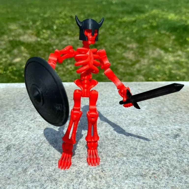 Skeleton 3d Printed Multi-articular Action Figure Toy Model For