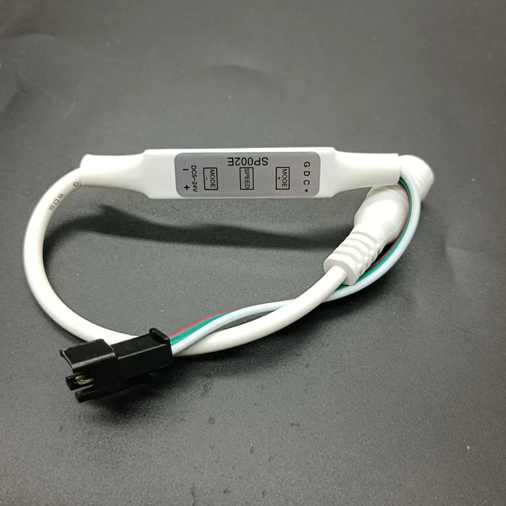 WS2812B WS2811 RGB Led Strip Controller USB/3Pin Snap-in JST Connector Mini 3 Keys For Pixel  Light DC5V-24V
