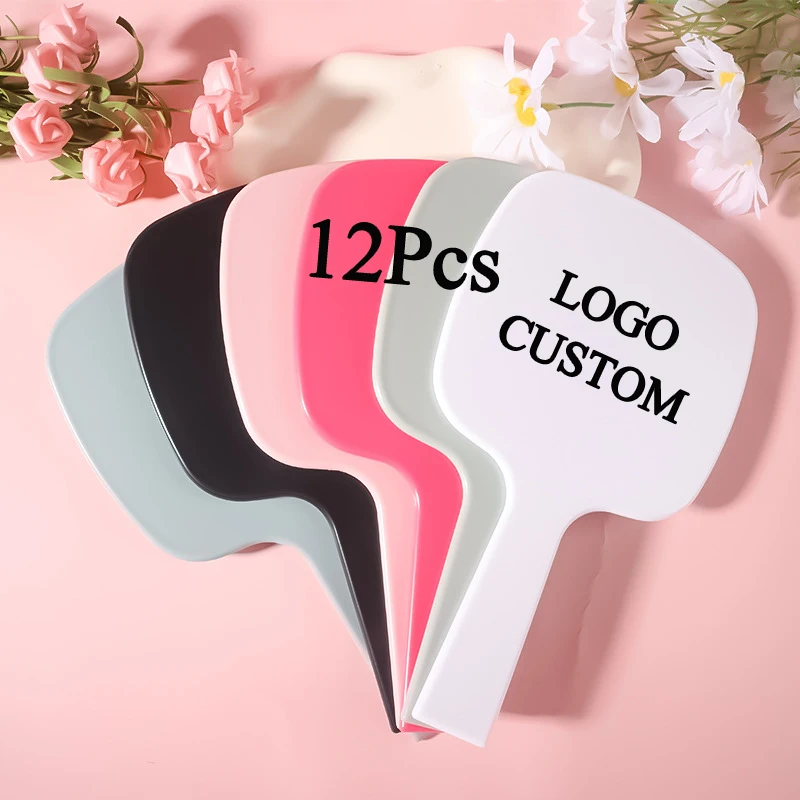 affordable-hand-held-mirror-custom-logo-12pcs-hand-mirror-salon-barber-hairdressing-handheld-mirror-with-handle-easy-to-hold